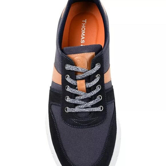 Thomas & Vine Men's Adler Navy Suede & Blue Textile Sneakers - 11.5 - New in Box - Picture 7 of 11